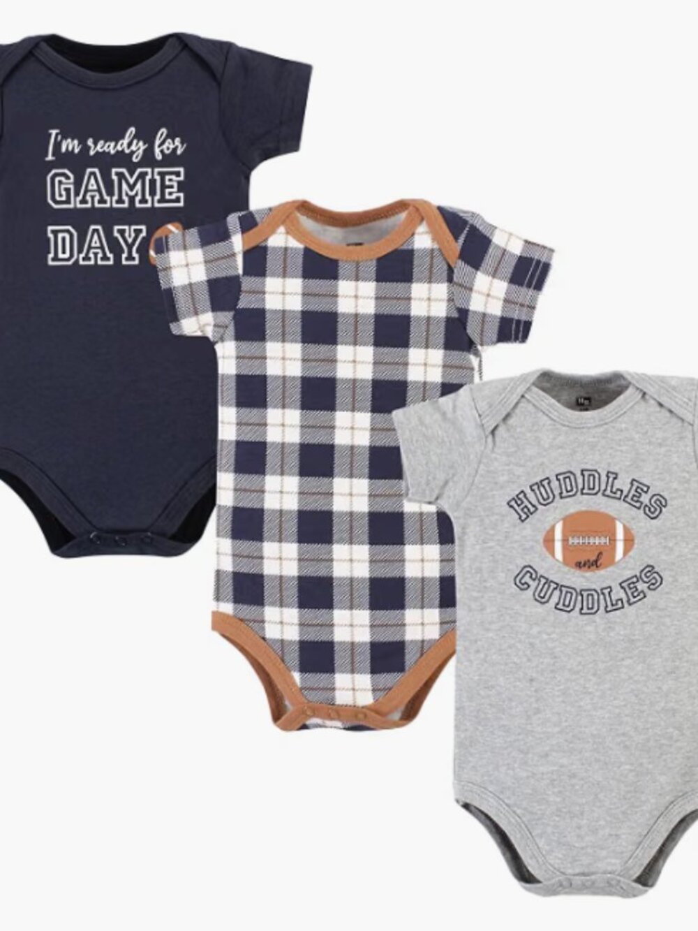 Hudson Baby Cotton Bodysuits, 3-Pack